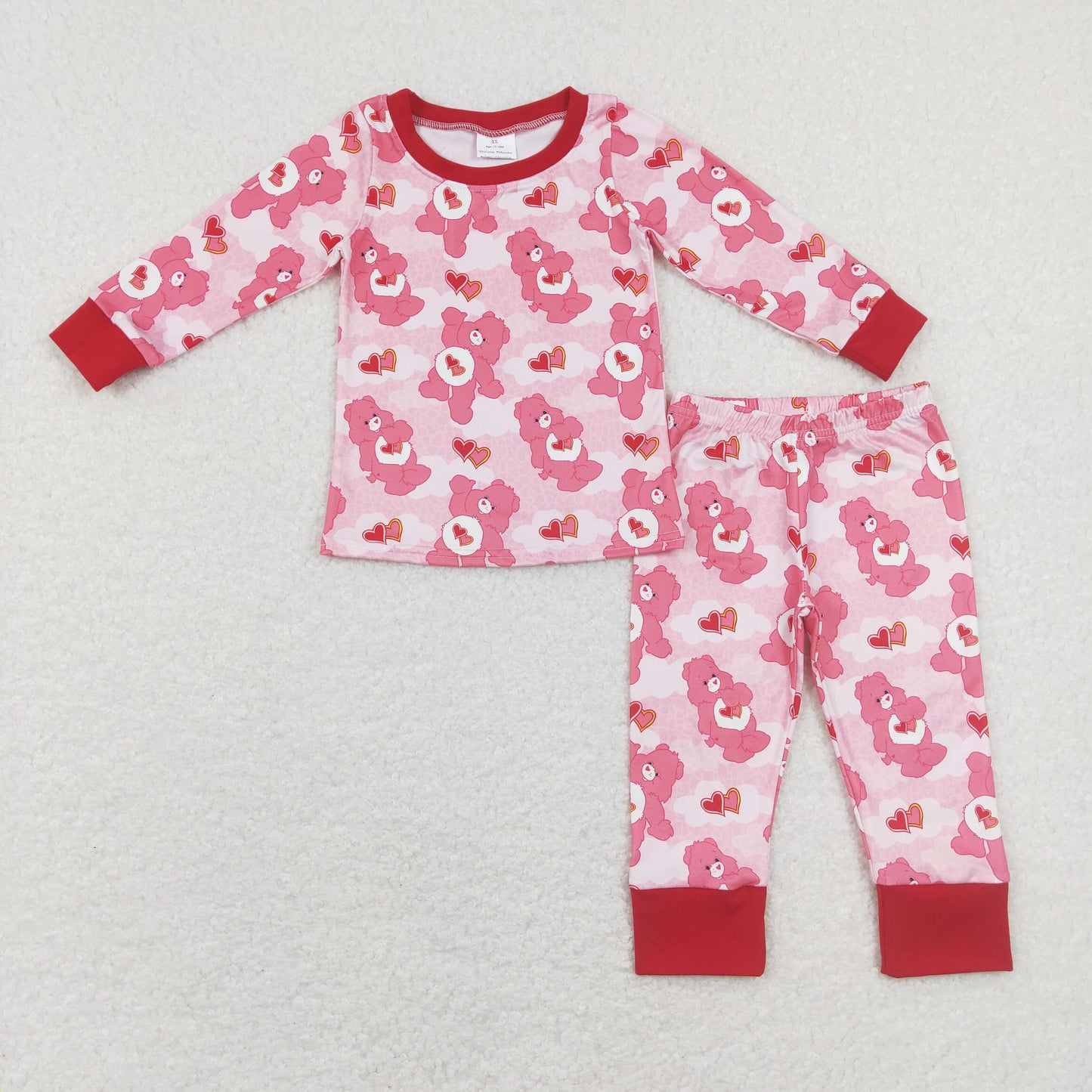 GLP1090 Valentine love bear girl pajamas outfit RTS 202312