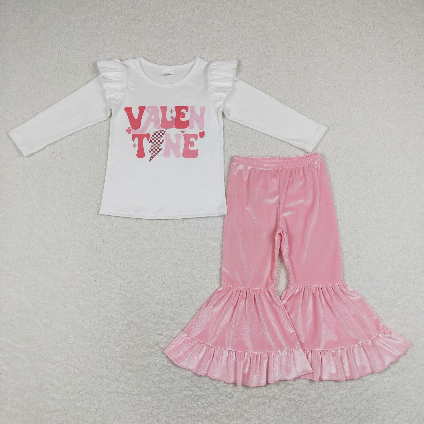 GLP1141 RTS Pink velvet valentine kids girl outfit 202401