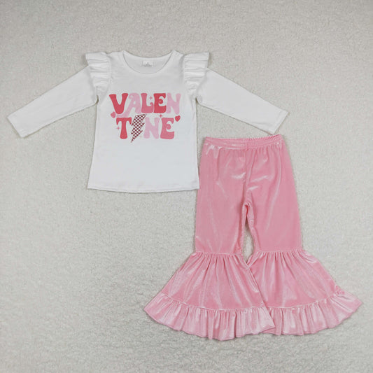 GLP1141 RTS Pink velvet valentine kids girl outfit 202401