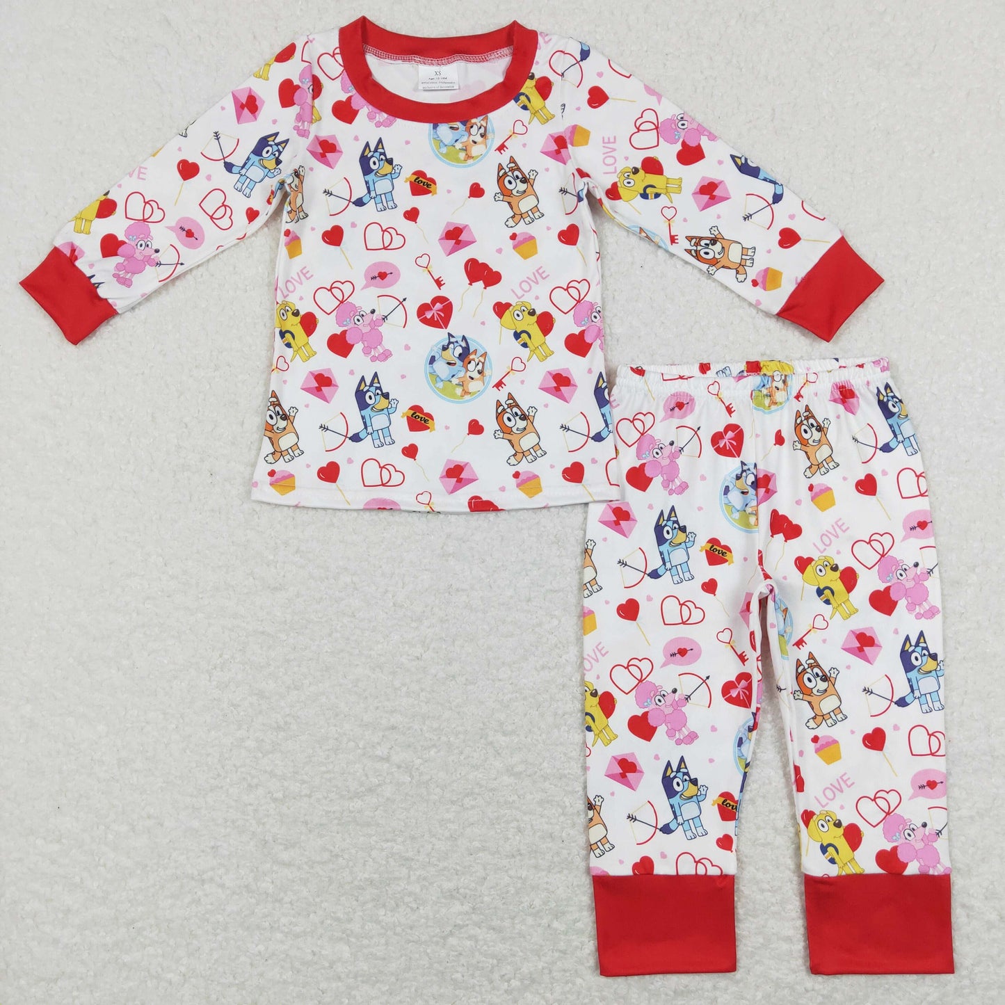 GLP1143 RTS bluey Valentine boy outfit 202312