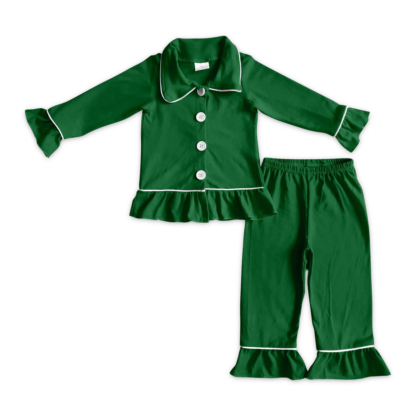 GLP1208 cotton solid Christmas  girl pajamas outfit preorder 202405