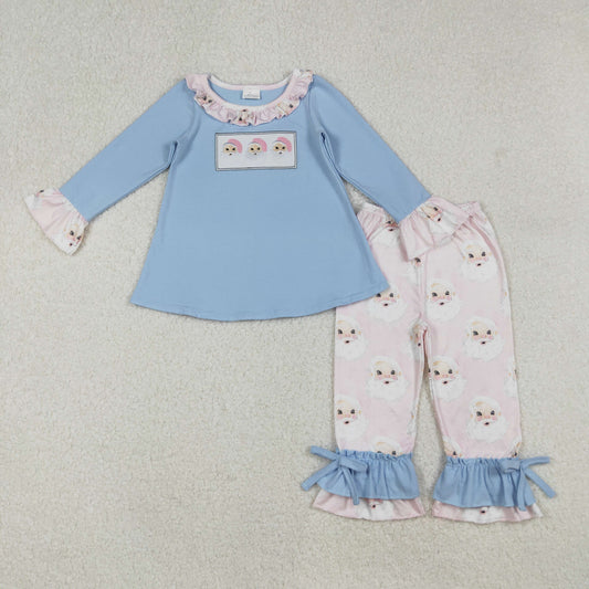 GLP1226 embrodiery Christmas  santa girl outfit pajamas  202509 RTS