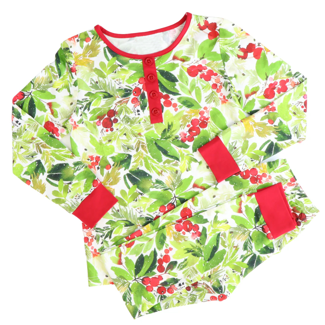 GLP1230  Christmas Mistletoe  girl outfit pajamas preorder 202405