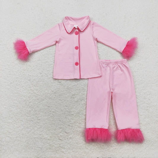 GLP1255 fluffy fur plush pink girl outfit 202408 RTS