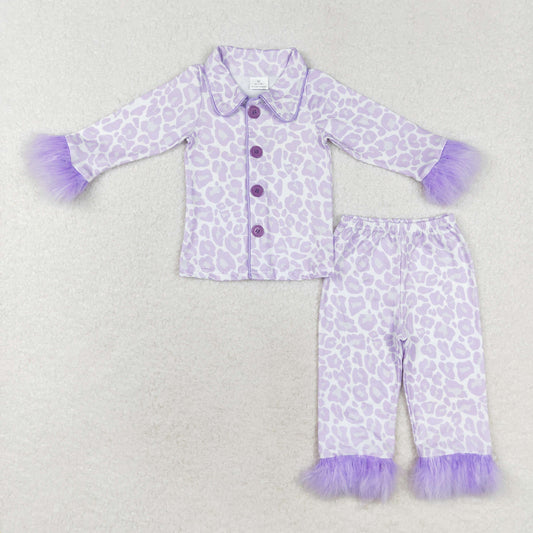GLP1259  fluffy fur plush leopard purple girl outfit 202408 RTS
