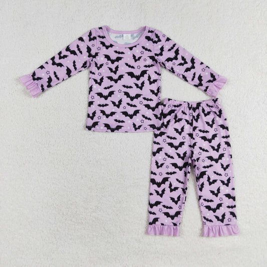 GLP1268 purple bats Bamboo Halloween pajamas girl outfit RTS 202407