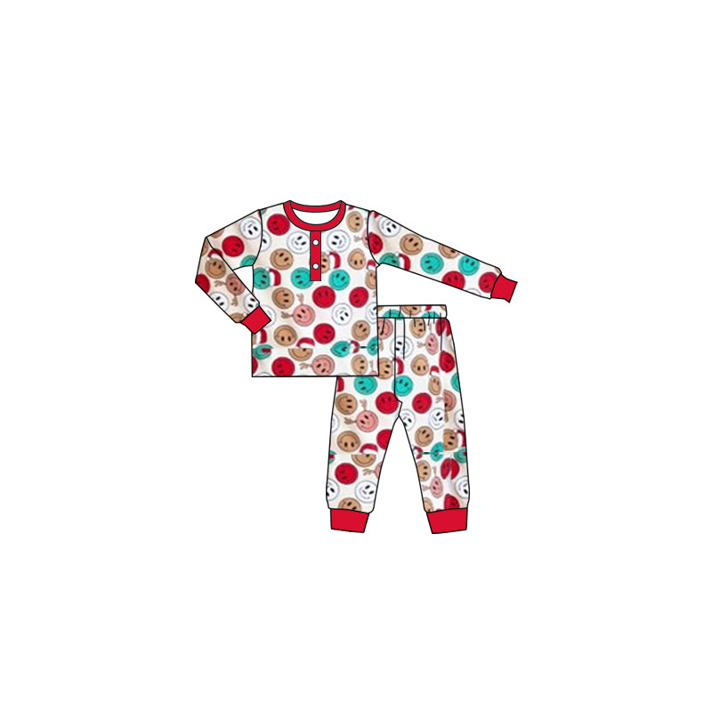 GLP1274  Christmas santa smile pajamas girl outfit preorder 202405