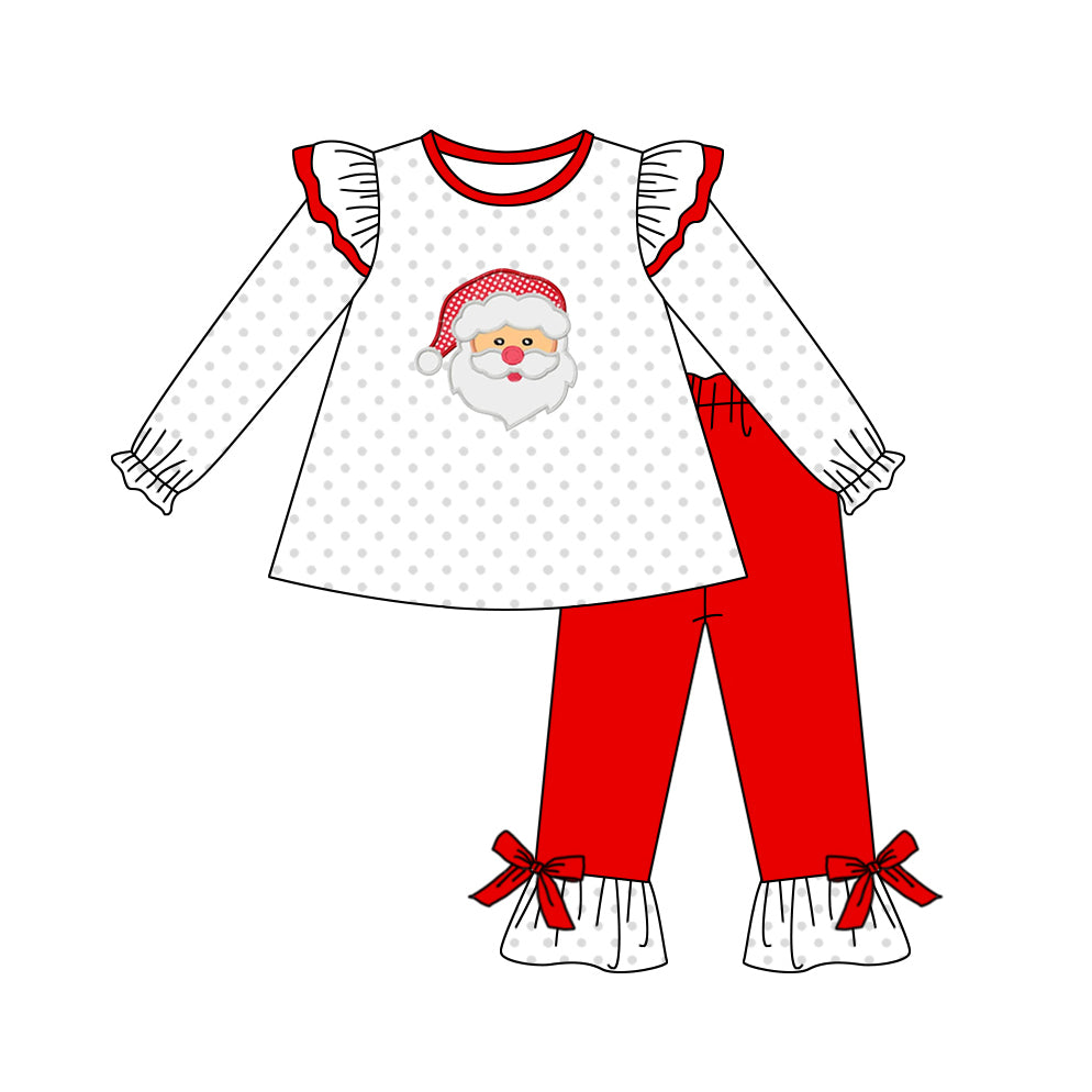 GLP1317 Christmas santa girl outfit flower preorder 202405 sibling