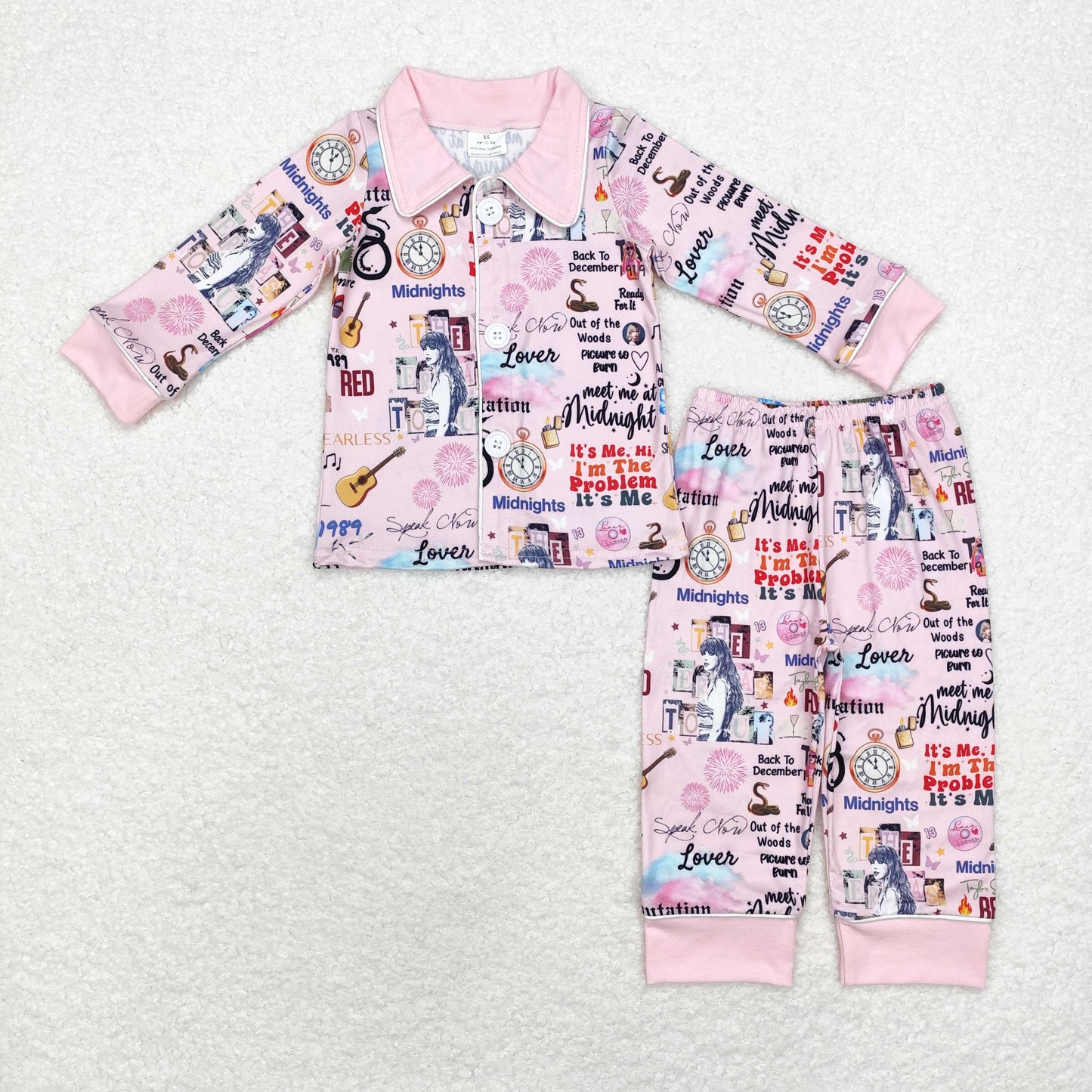 GLP1337  RTS Taylor swift girl pajamas outfit 202412 sibling