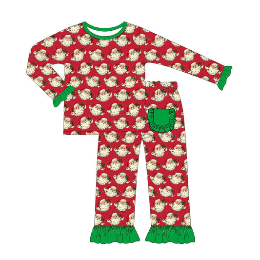 GLP1340 Christmas santa girl pajamas outfit preorder 202405 sibling