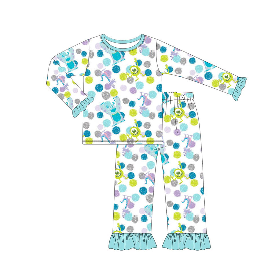 BAMBOO GLP1345 frog girl pajamas outfit  202408 sibling RTS