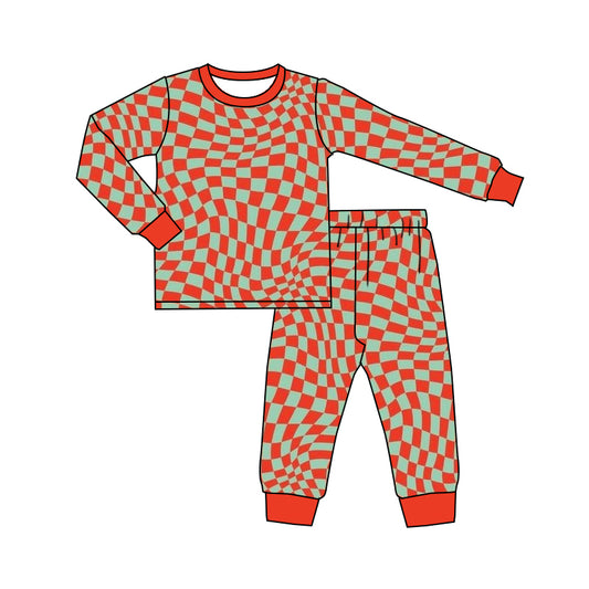 GLP1358 checkerboard girl  pajamas outfit preorder 202406