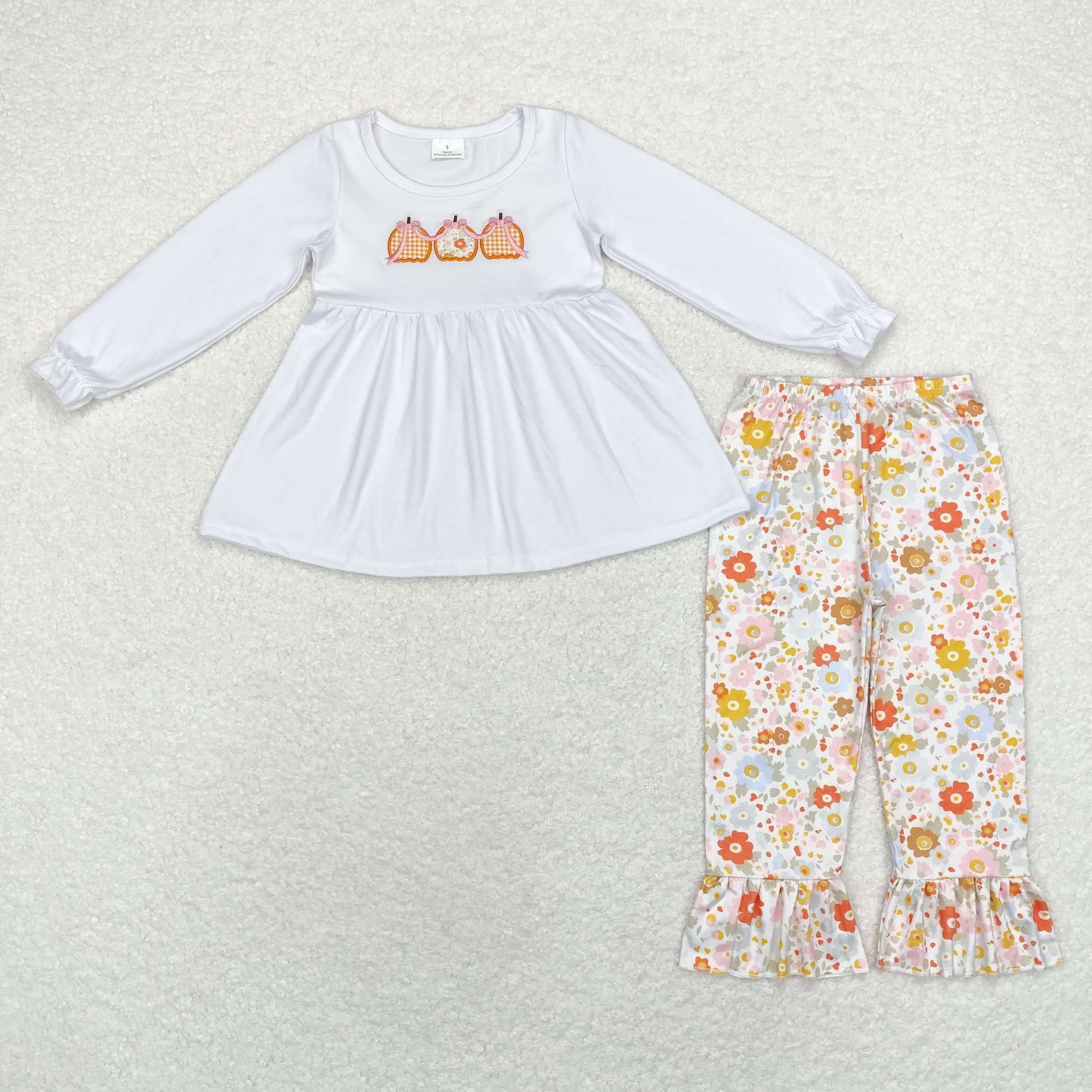 GLP1378 pumpkin embroidery  girl outfit RTS 202409