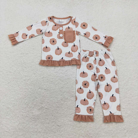 bamboo GLP1402 girl pumpkin printing pajamas 202408 rts