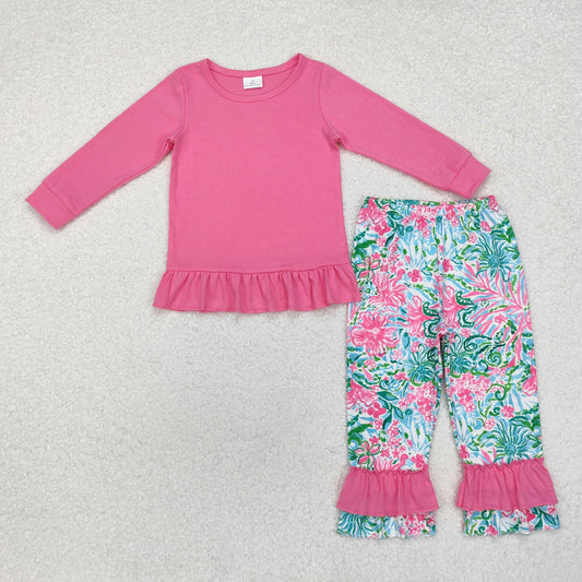 GLP1461 cotton flowers girl  outfit  202410  sibling RTS