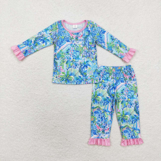 GLP1481 BAMBOO flowers house GLP1481 girl pajamas outfit  202408 RTS