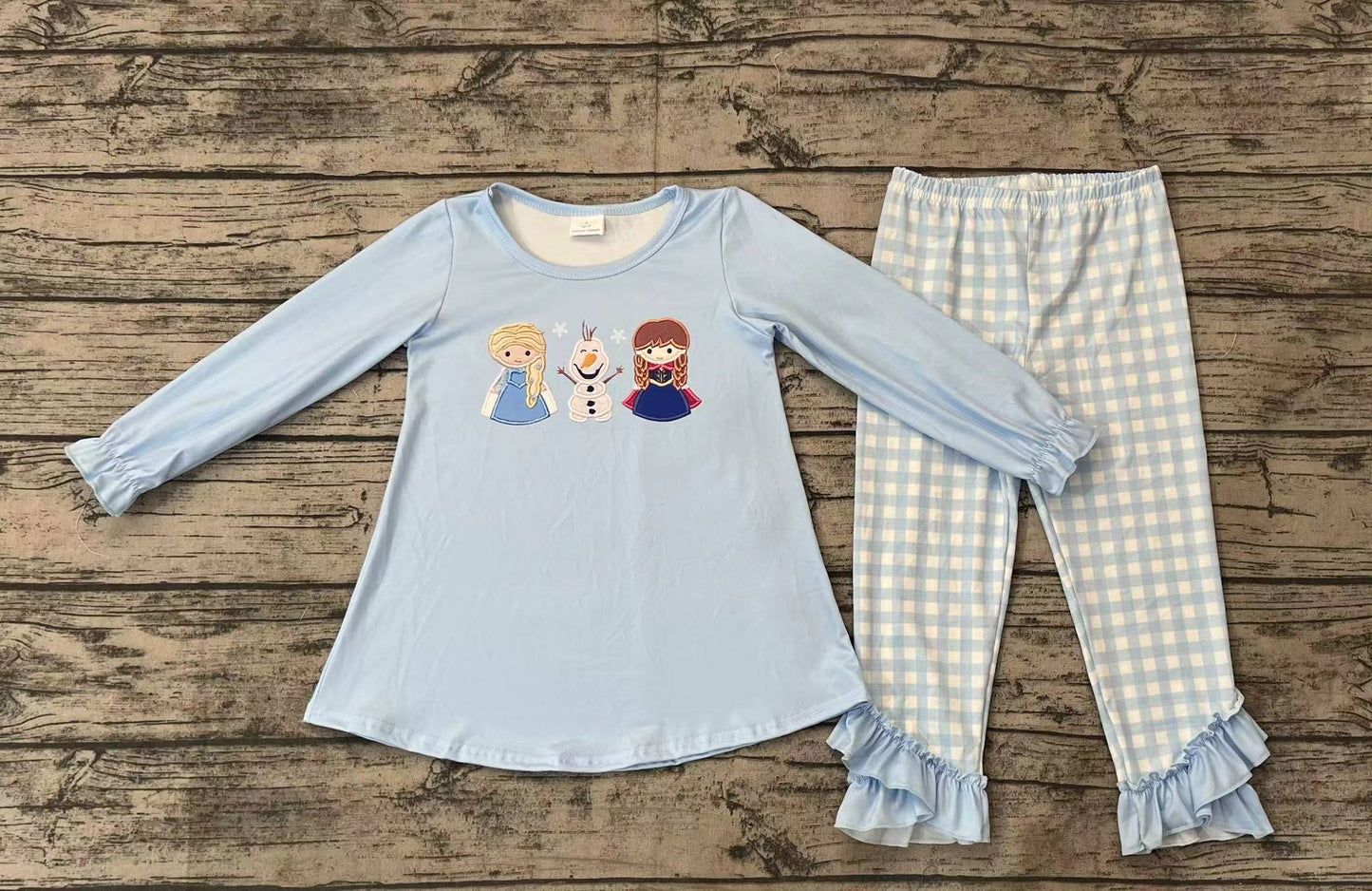 GLP1484  princess cartoon elsa girl shorts outfit 202409 RTS