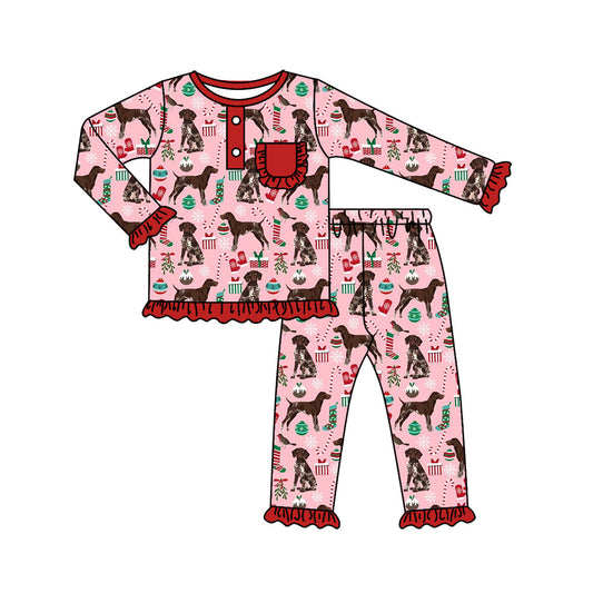 Christmas dog sibling GLP1522 preorder girl pajamas outfit 202407