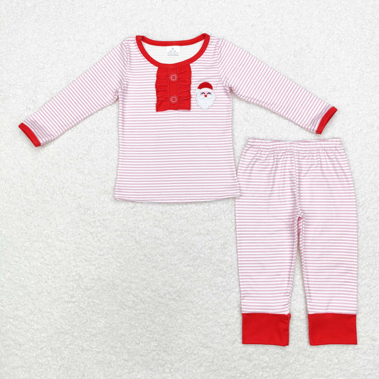 Christmas embroidery santa sibling GLP1529  girl pajamas outfit 202408