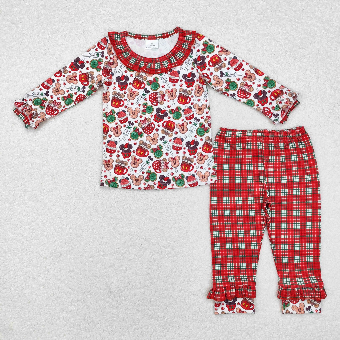 Christmas mouse sibling GLP1550 girl pajamas outfit 202409 RTS