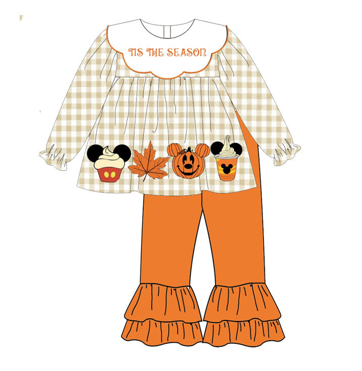 thanksgiving turkey sibling BLP0696 boy pajamas outfit  202409 RTS