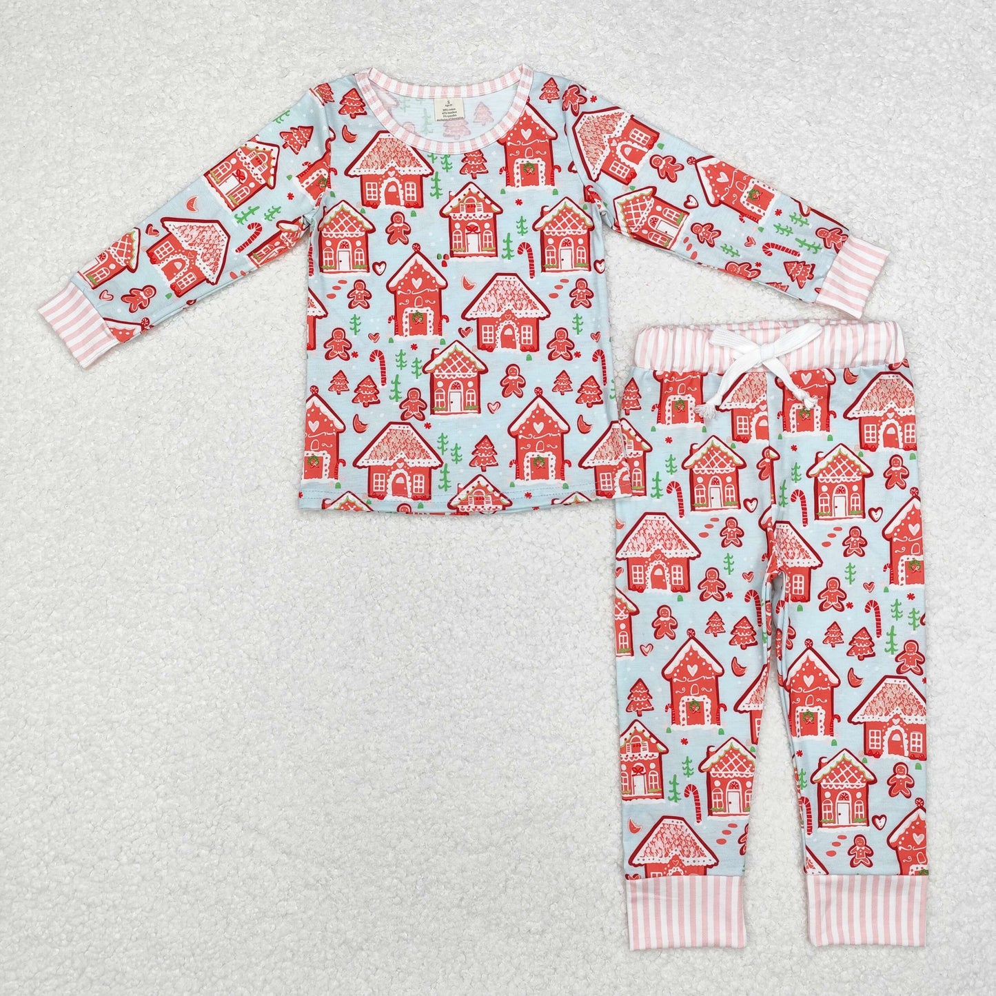 BAMBOO Christmas house girl sibling GLP1582  girl pajamas outfit 202409 RTS