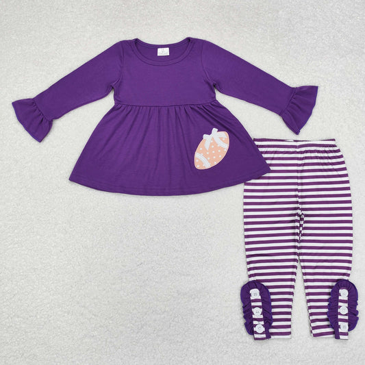 GLP1590 embroidery purple gost girl football outfit  202409 sibling RTS