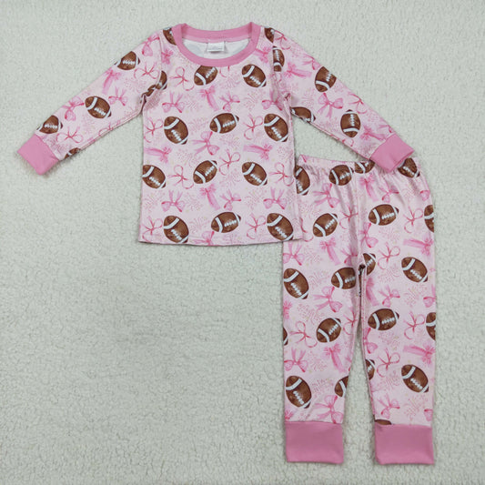 GLP1700 football bow western  kids boy pajamas outfit 202507 RTS