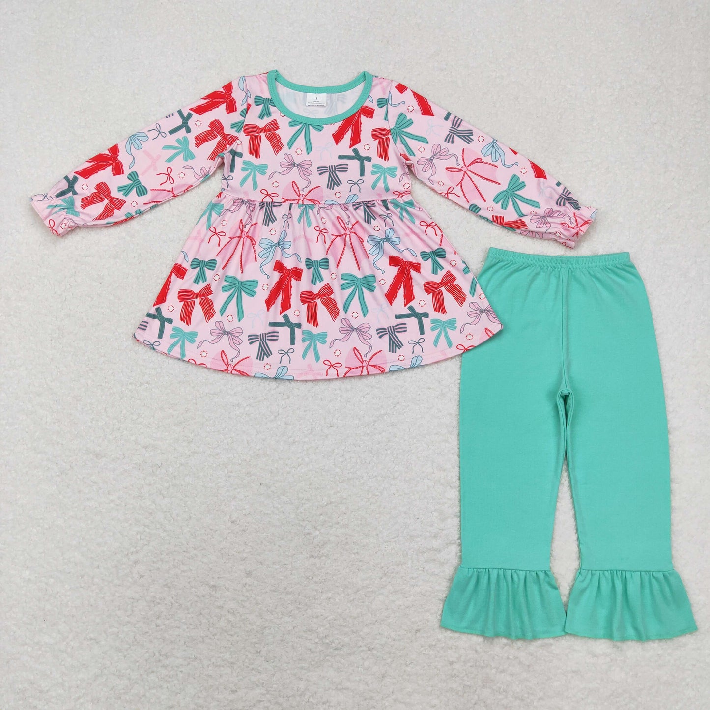 GBO0437组合 bow Christmas sibling   shorts summer girl bummie outfit 202408