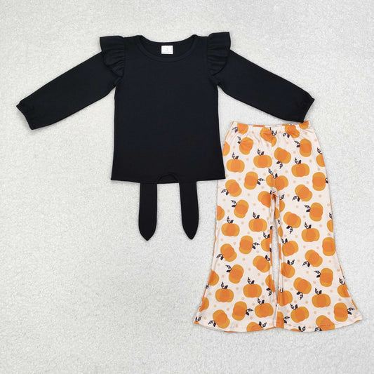 GLP1720 Halloween pumpkin long sleeve girl  outfit 202409 sibling RTS