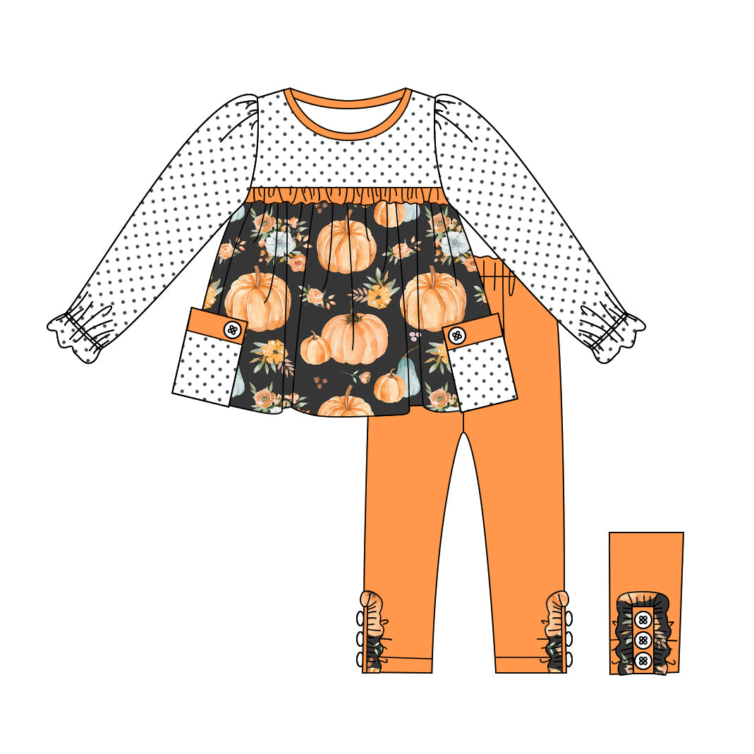 GLP1755 sibling Halloween pumpkin preorder girl  outfit 202408