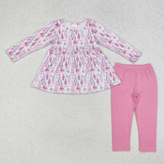 GLP1814  pink Christmas tree girl outfit r 202410 RTS