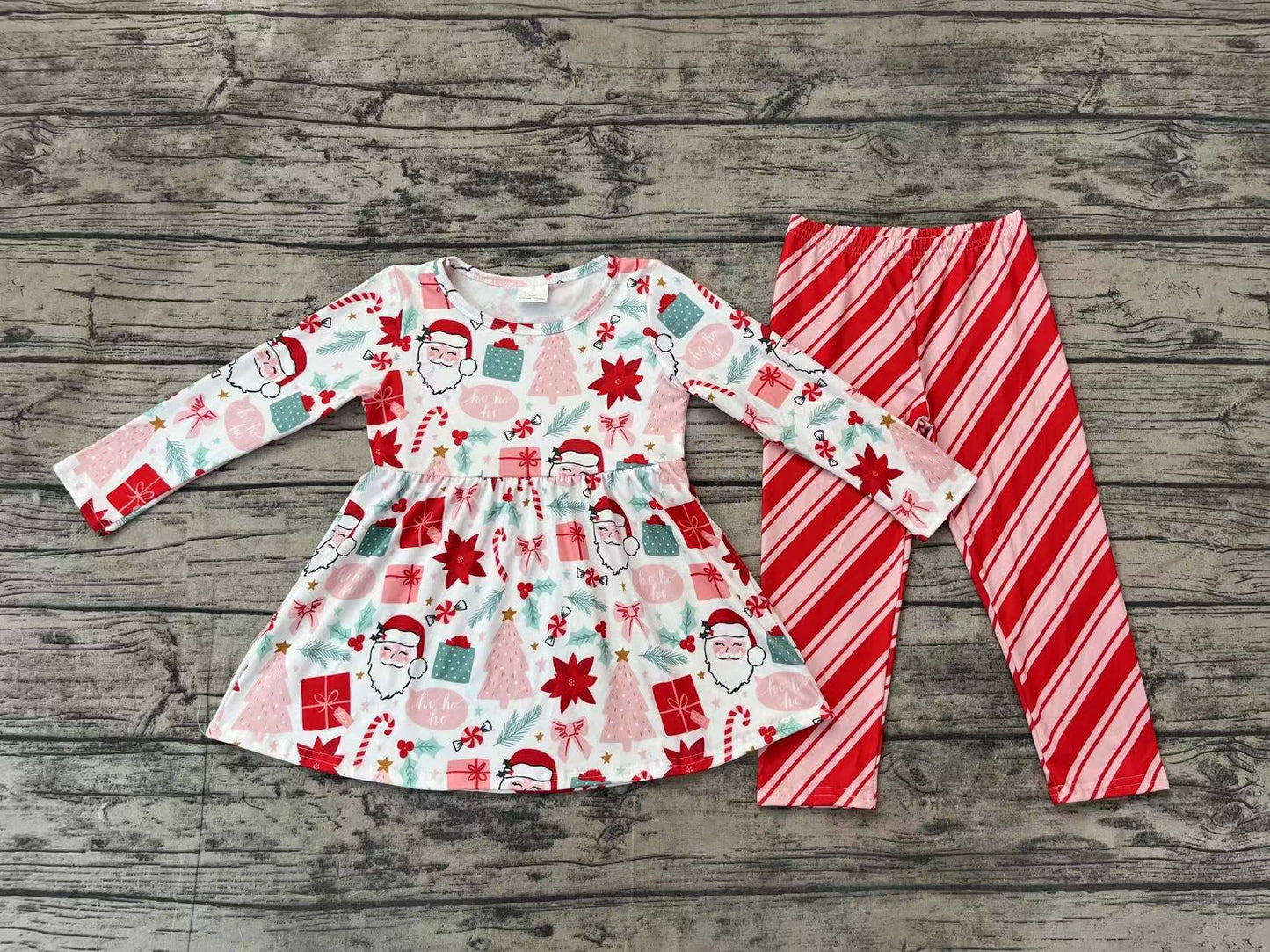 GLP1823  western Christmas long sleeve girl pajamas outfit 202409 sibling RTS