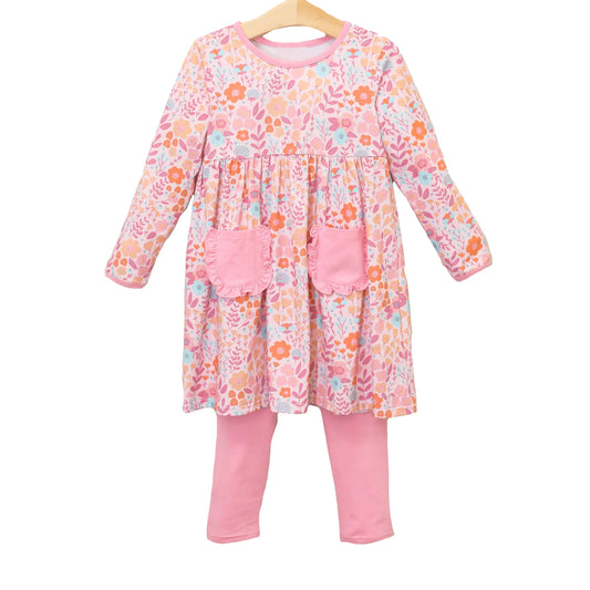 flowers sibling  GLP1854 long sleeve girl  outfit  202408 preorder