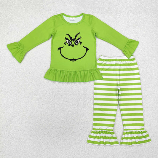 GLP1862 Christmas grinch sibling girl outfit 202410  RTS