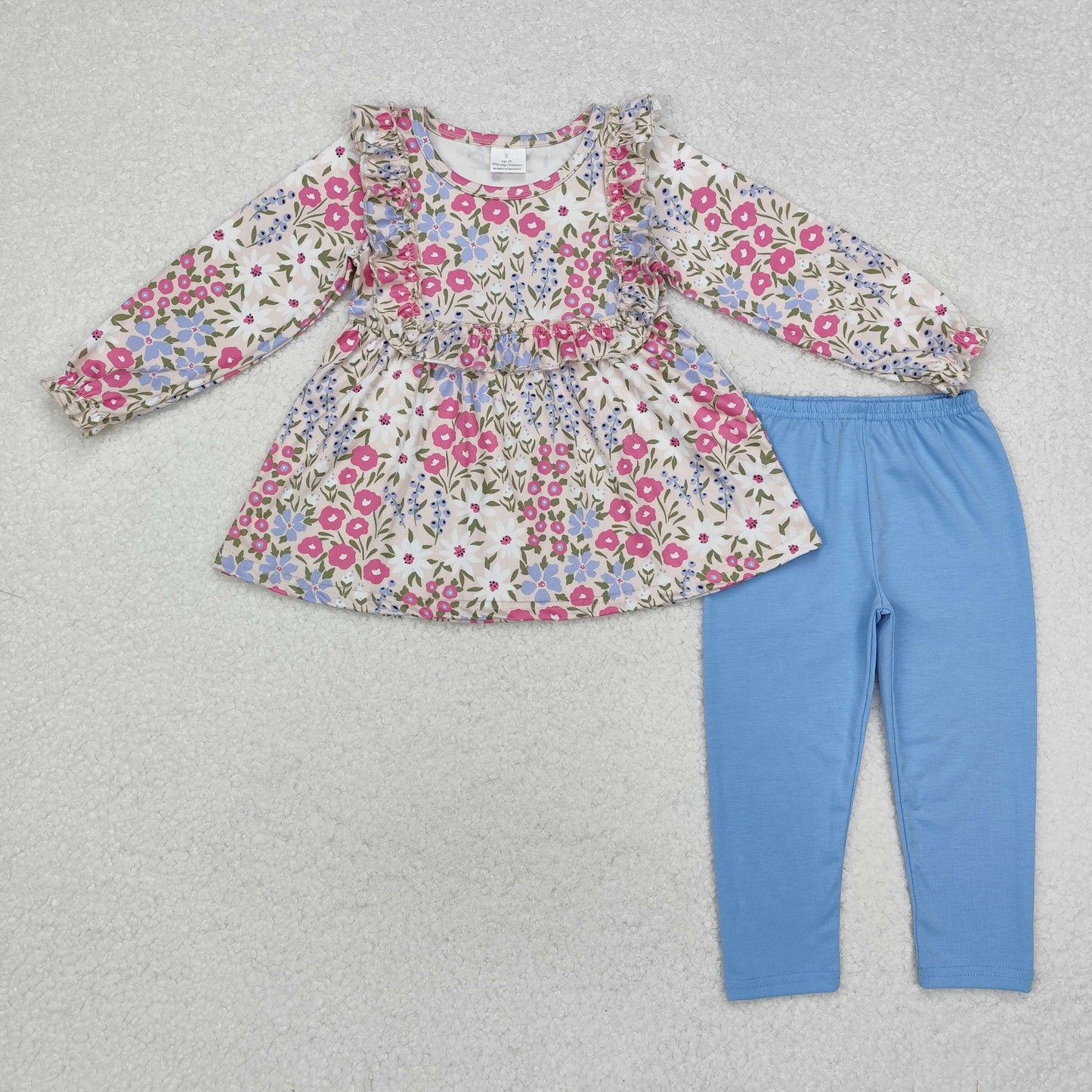 GLP1926   flowers sibling  girl outfit  202411 RTS