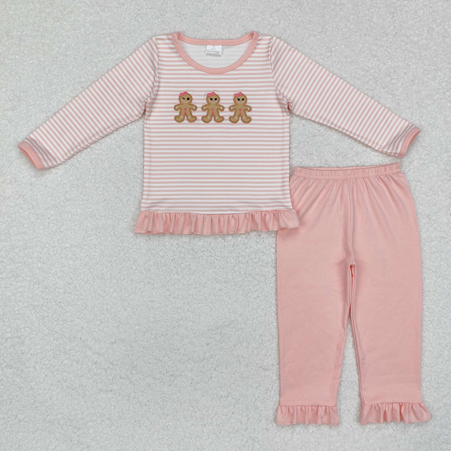 GLP1965 embroidery gingerbread pajamas pants girl outfit 202411 RTS