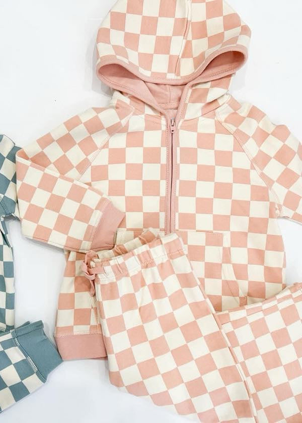 GLP1989 long sleeve western checkerboad girl hoodie top coat pullover  202409 preorder