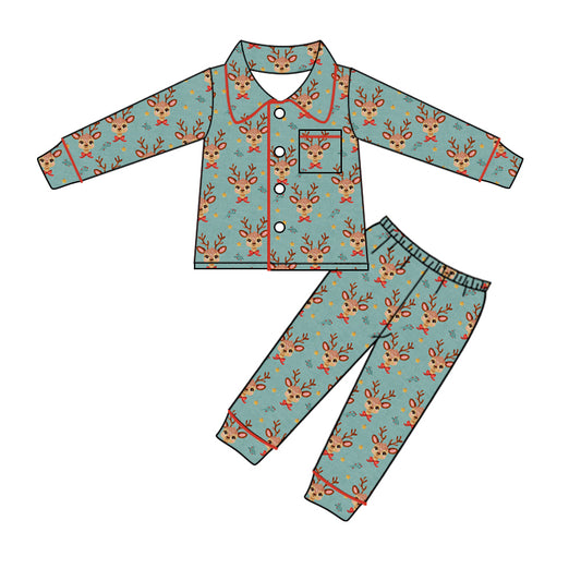 GLP1997  Christmas deer preorder girl pajamas outfit 202409