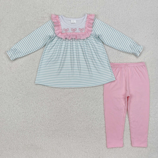 GLP2135 Embroidery Easter cross girl pajamas outfit 202412 RTS