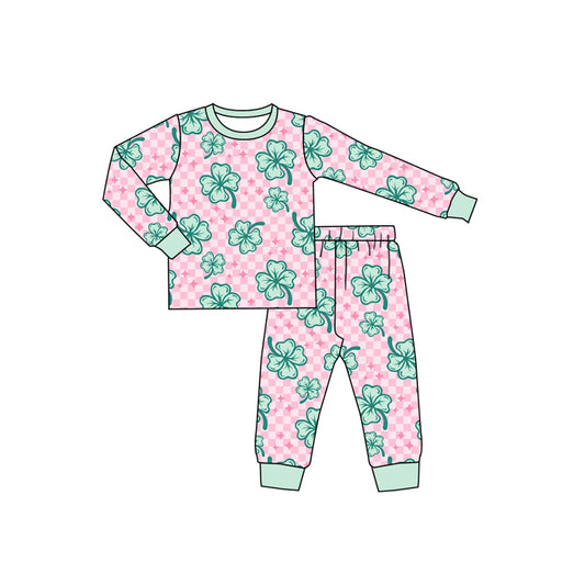 GLP2192 ST. Patrick‘ Day preorder love  girl pajamas outfit 202410 sibling