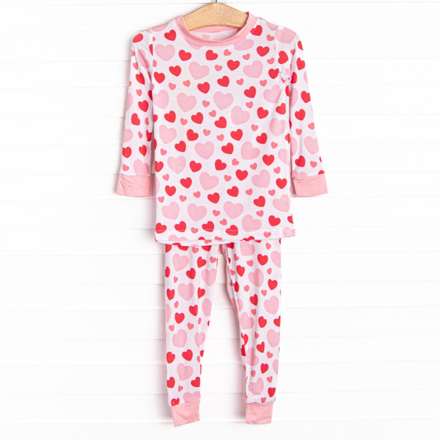 GLP2235 red love Valentine's Day  love baby clothes girl  pajamas outfit 202411 preorder sibling（复制）