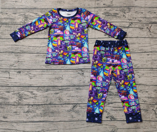 GLP2268 purple cartoon  girl pajamas outfit 202412 preorder sibling