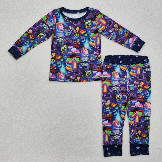 GLP2268 purple cartoon  girl pajamas outfit 202501 r sibling