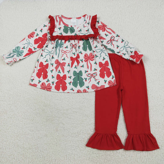 GLP2346 bow Christmas Fall bow girl outfit 202507 RTS