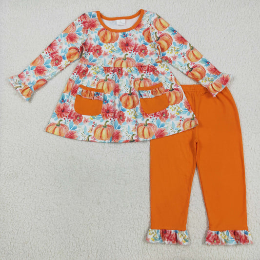 GLP2399  pumpkin Halloween girl outfit 202507  RTS