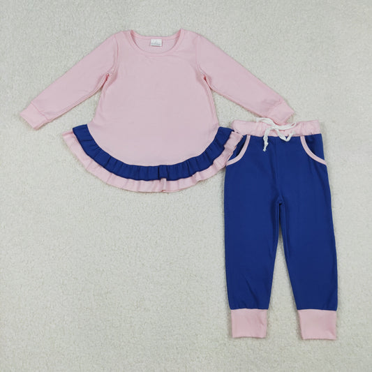 GLP2401  PINK ruffle  girl outfit 202509 RTS