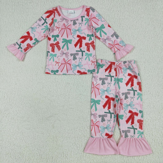 GLP2413 BOW Pajamas girl pajamas outfit 202506 RTS