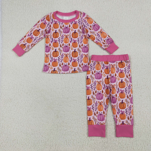 GLP2415 Halloween pumpkin girl pajamas outfit 202506 RTS