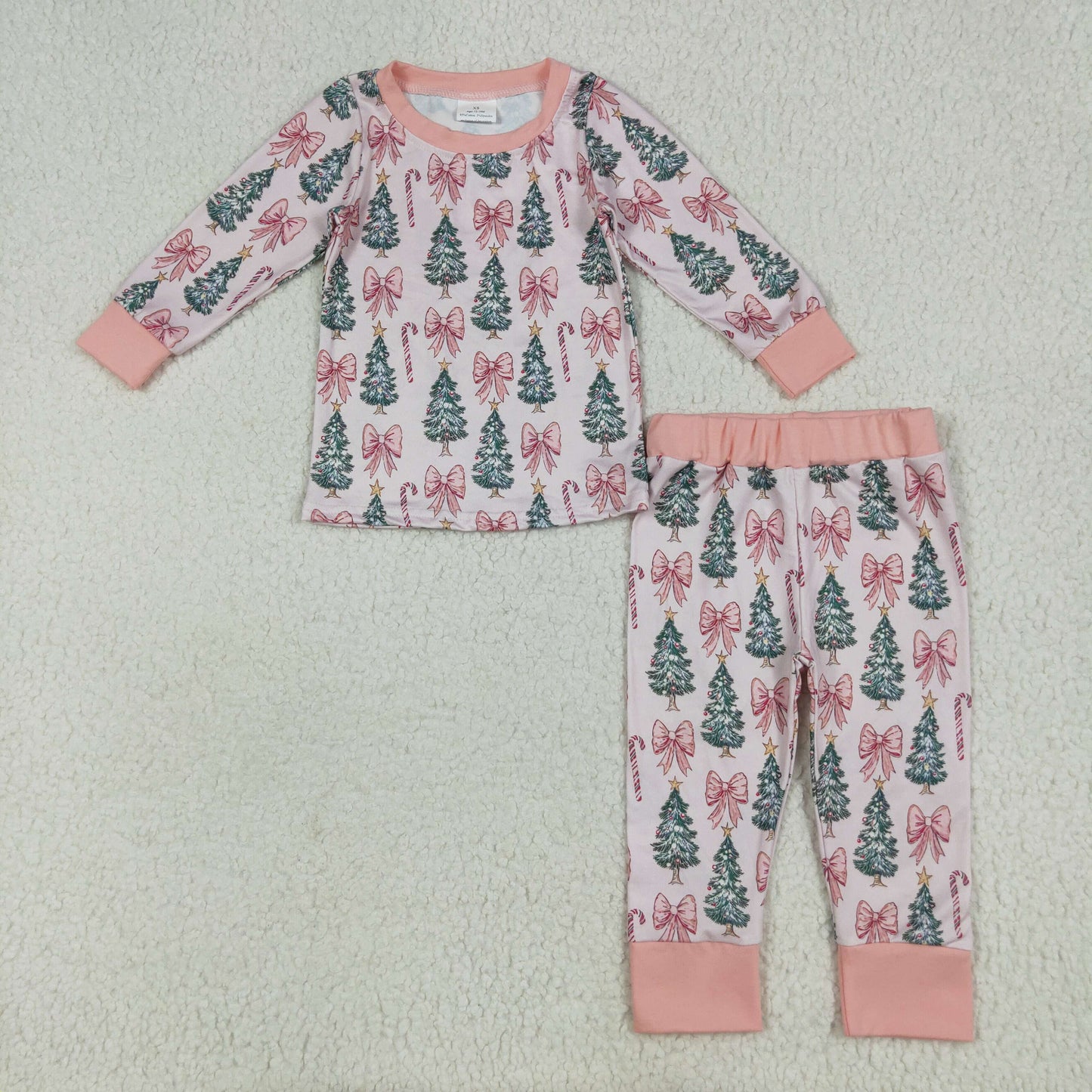 GLP2423  Christmas tree western  girl pajamas outfit 202506 RTS